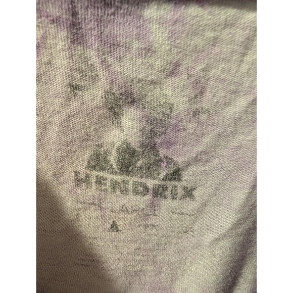 Jimi Hendrix Tie Dye T-Shirt Large Purple Orange Graphic Licensed Band Tee Rock - Picture 5 of 8
